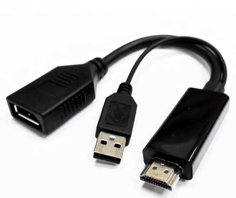 8WARE HDMI to DisplayPort DP Male to Female with USB (for power) Adapter Cable Payday Deals
