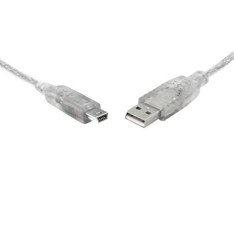 8WARE USB 2.0 Cable 3m A to B 5-pin Mini Transparent Metal Sheath UL Approved Payday Deals