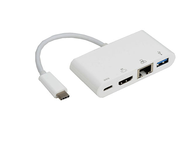 8WARE USB Type-C to USB 3.0 A + HDMI + Gigabit Ethernet with Type-C Charging Port Adapter Cable- Up to 60W Payday Deals