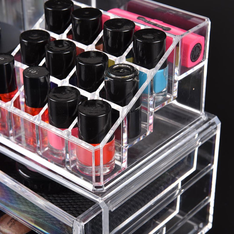 9 Drawer Clear Acrylic Cosmetic Makeup Organizer Jewellery Storage Box Payday Deals