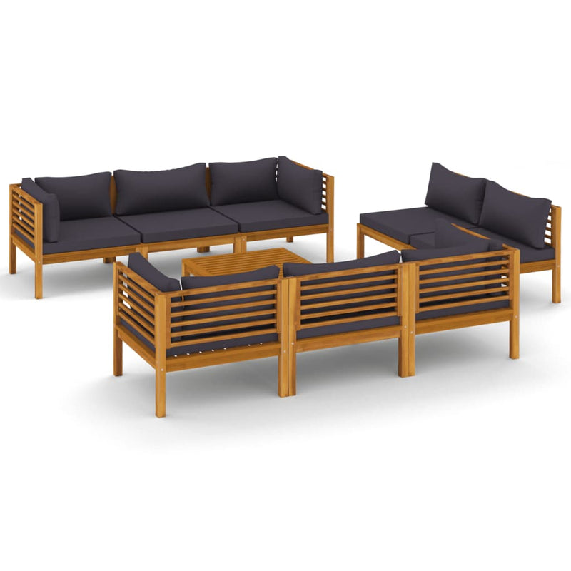 9 Piece Garden Lounge Set with Cushion Solid Acacia Wood Payday Deals