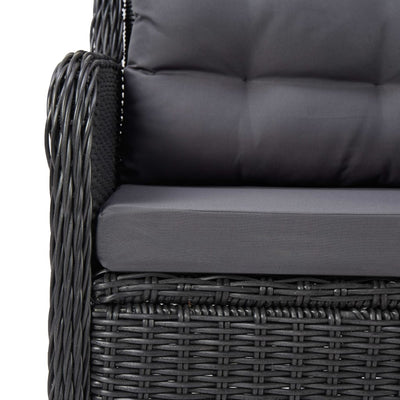 9 Piece Outdoor Dining Set Poly Rattan Black Payday Deals