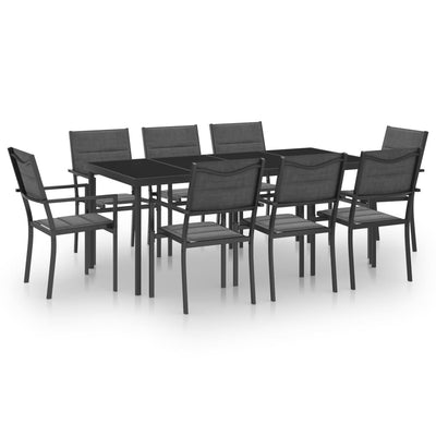 9 Piece Outdoor Dining Set Steel Payday Deals