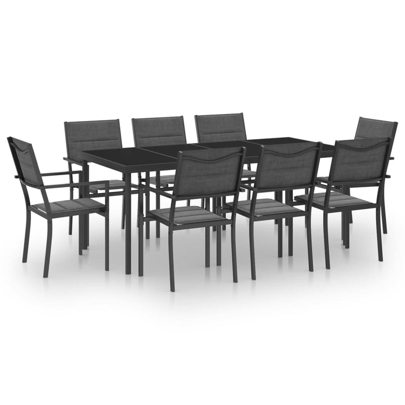 9 Piece Outdoor Dining Set Steel Payday Deals