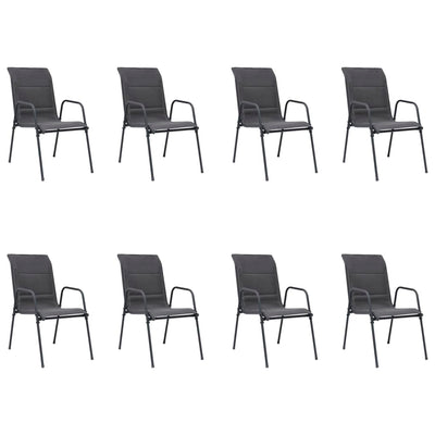 9 Piece Outdoor Dining Set Steel Anthracite Payday Deals