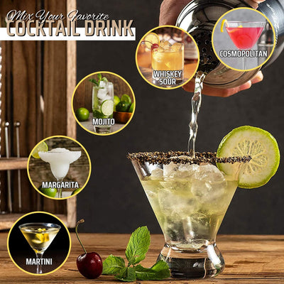 9 Pieces Drink Cocktail Barware Shaker Set Payday Deals
