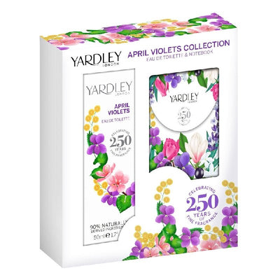 Yardley April Violets Collection EDT & Notebook Gift Pack Duo Set
