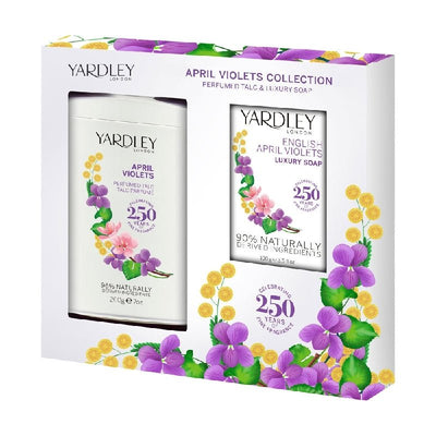 Yardley April Violets Collection Talc & Soap Gift Pack Duo Set