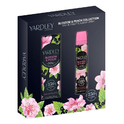 Yardley Blossom & Peach Collection EDT & Body Spray Gift Pack Duo Set