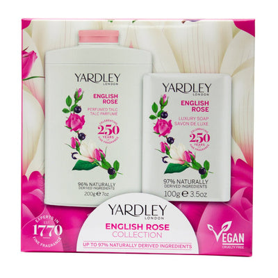 Yardley English Rose Collection Talc & Soap Gift Pack Set