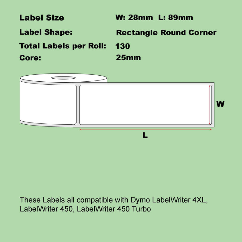 96 Rolls Pack Blumax Alternative Address White Labels for Dymo 