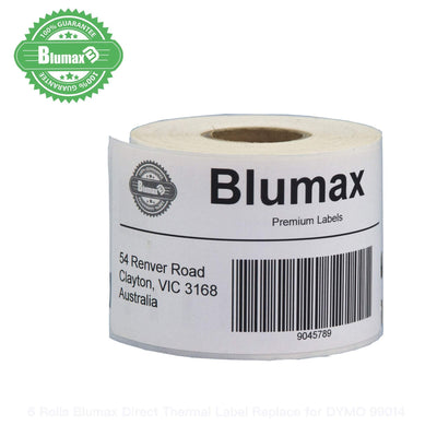 96 Rolls Pack Blumax Alternative Shipping/Name Badge White Labels for Dymo #99014 54mm x 101mm 220L Payday Deals