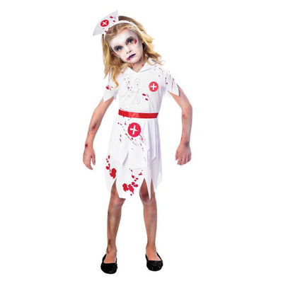 Halloween Zombie Nurse Costume Girls 9-10 Years