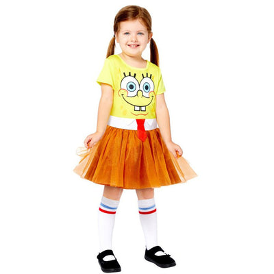 SpongeBob Costume Girls 6-8 Years