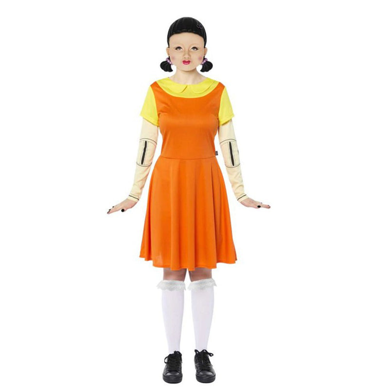 Halloween Squid Game Doll Costume Women&