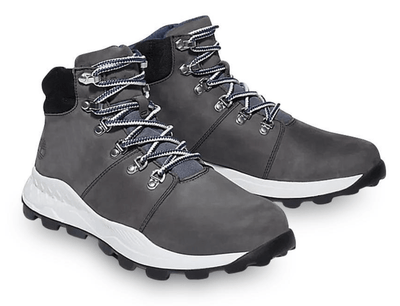 Timberland Mens Brooklyn Lightweight Hiker Leather Boots - Mid Grey Nubuck