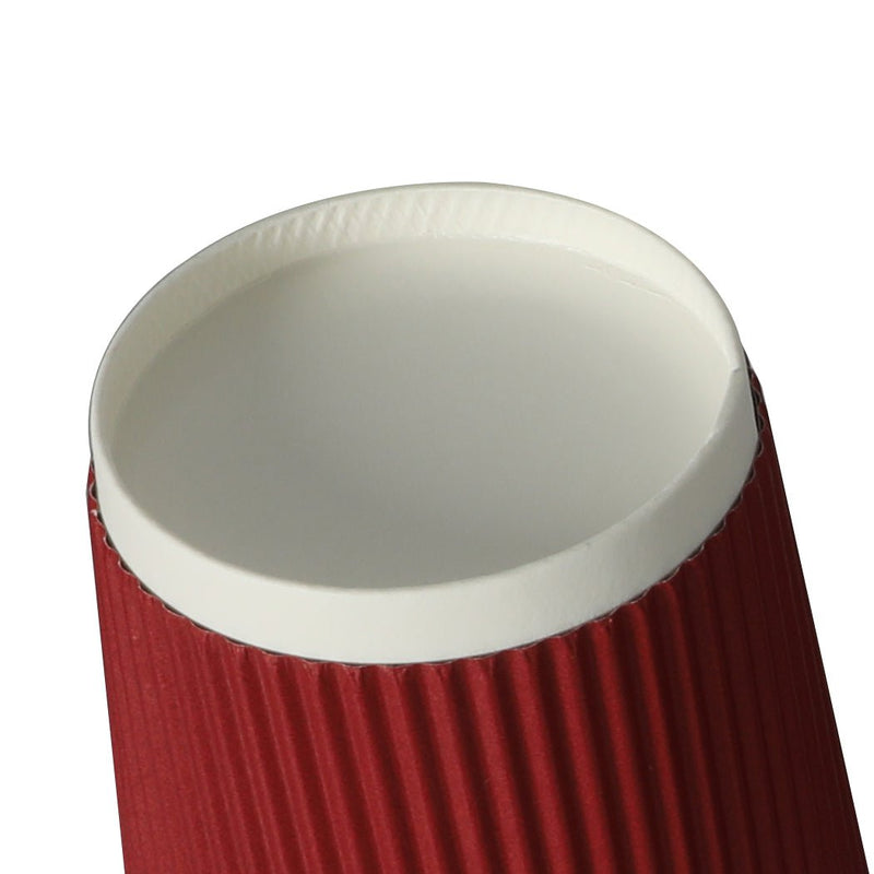 200 Pcs 12oz Disposable Takeaway Coffee Paper Cups Triple Wall Take Away w Lids