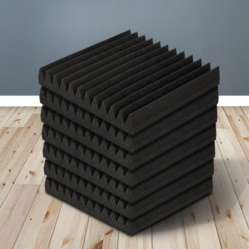 Alpha 60pcs Acoustic Foam Panels Tiles Studio Sound Absorbtion Wedge 30X30CM - Payday Deals
