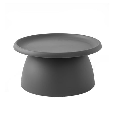 ArtissIn Coffee Table Mushroom Nordic Round Large Side Table 70CM Grey - Payday Deals