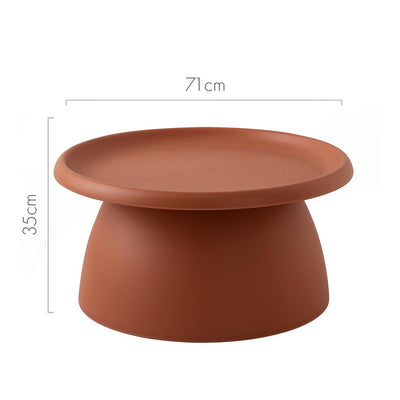 ArtissIn Coffee Table Mushroom Nordic Round Large Side Table 70CM Pink - Payday Deals