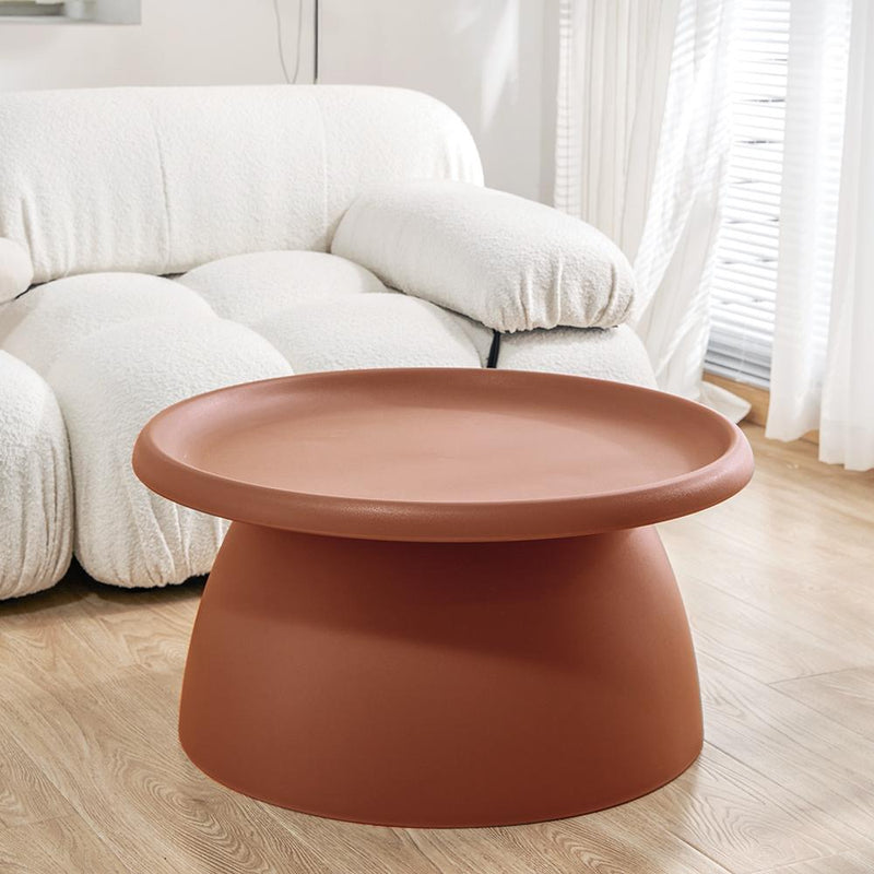 ArtissIn Coffee Table Mushroom Nordic Round Large Side Table 70CM Red - Payday Deals
