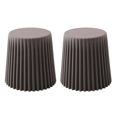 ArtissIn Set of 2 Cupcake Stool Plastic Stacking Bar Stools Dining Chairs Kitchen Grey - Payday Deals