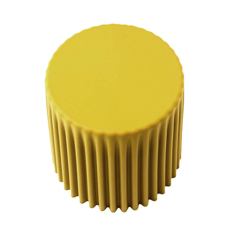 ArtissIn Set of 2 Cupcake Stool Plastic Stacking Bar Stools Dining Chairs Kitchen Yellow - Payday Deals
