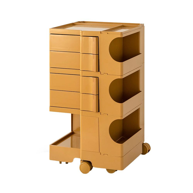 ArtissIn Bedside Table Side Tables Nightstand Organizer Replica Boby Trolley 5Tier Yellow - Payday Deals