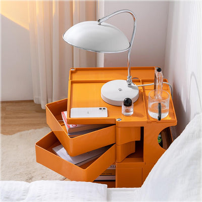 ArtissIn Bedside Table Side Tables Nightstand Organizer Replica Boby Trolley 3Tier Orange - Payday Deals