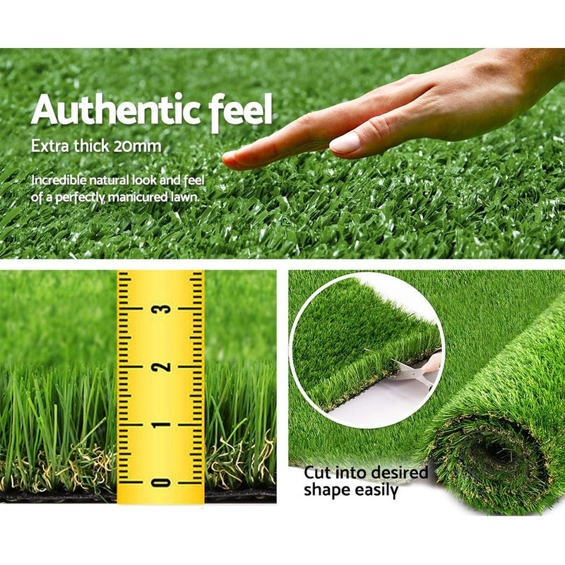 Primeturf Artificial Grass Synthetic Fake Lawn 2mx5m Turf Plastic Plant 30mm - Payday Deals