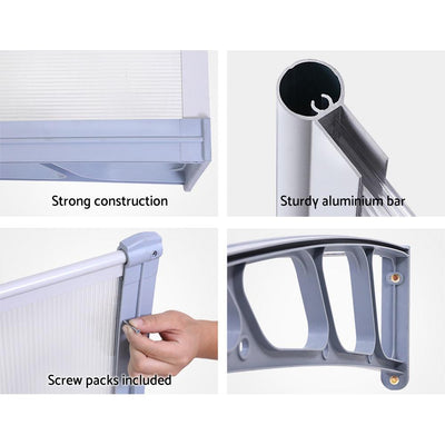 Instahut Window Door Awning Door Canopy Outdoor Patio Sun Shield 1.5mx4m DIY - Payday Deals
