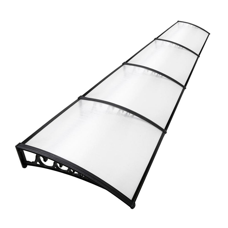 Instahut Window Door Awning Door Canopy Patio UV Sun Shield Transparent 1mx4m DIY - Payday Deals