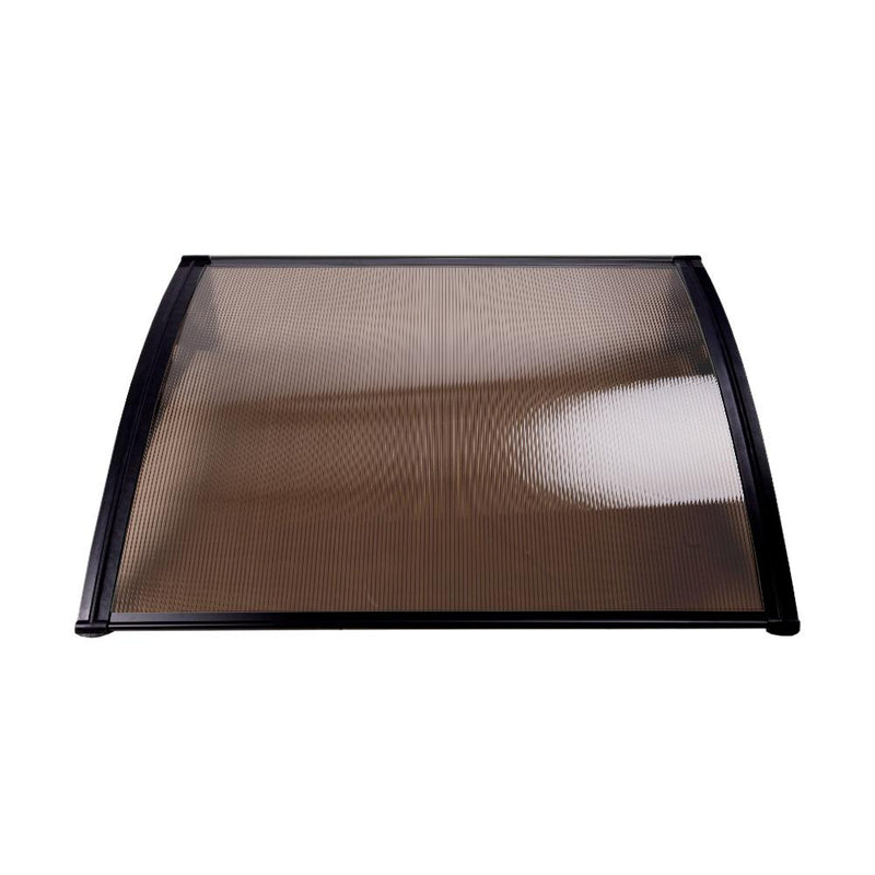 Instahut Window Door Awning Door Canopy Patio UV Sun Shield BROWN 1mx4m DIY - Payday Deals
