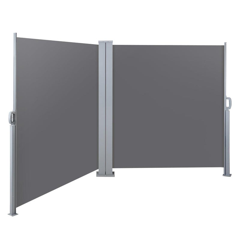 Instahut 1.8X6M Retractable Side Awning Garden Patio Shade Screen Panel Grey - Payday Deals