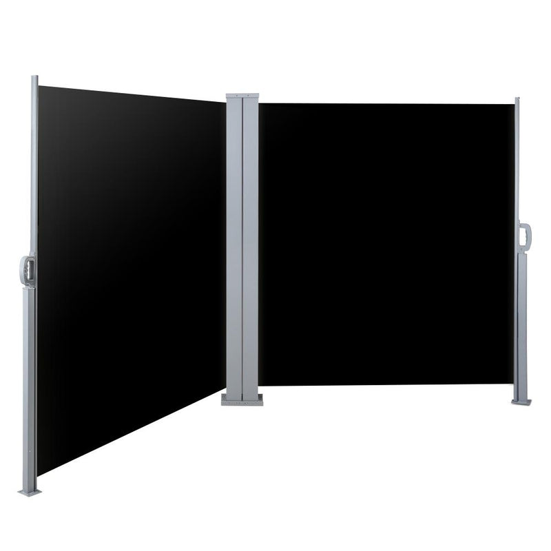Instahut 2X6M Retractable Side Awning Garden Patio Shade Screen Panel Black - Payday Deals