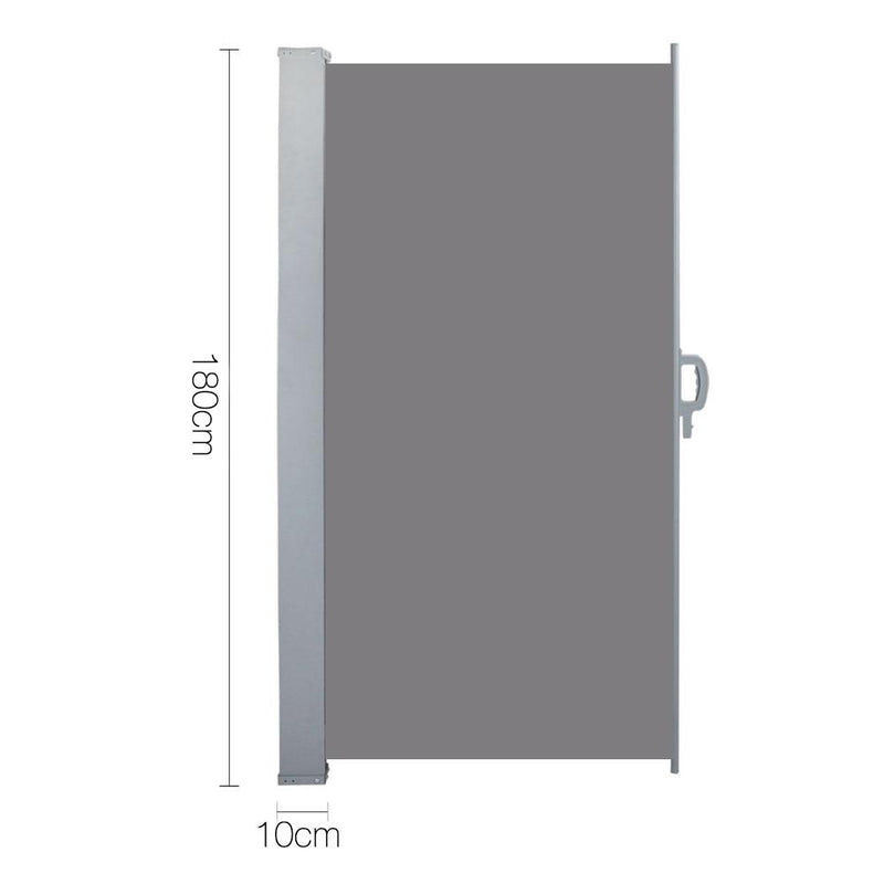 Instahut Retractable Side Awning Shade 1.8 x 3m - Grey - Payday Deals