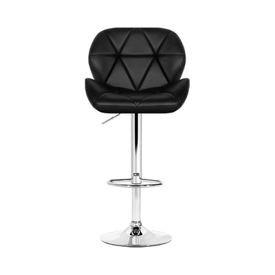 Artiss Set of 2 Kitchen Bar Stools - Black and Chrome - Payday Deals