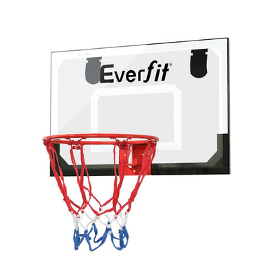 Everfit Mini Basketball Hoop Door Wall Mounted Kids Sport Backboard Indoor Black