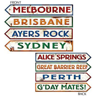 Australia Day Street Signs Cutouts 4 Pack