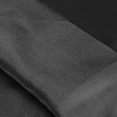 DreamZ Silky Satin Sheets Fitted Flat Bed Sheet Pillowcases Summer Double Black
