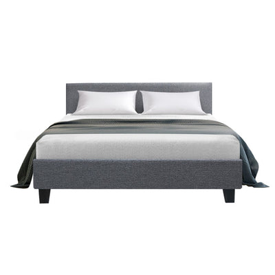 Artiss Neo Bed Frame Fabric - Grey Double - Payday Deals