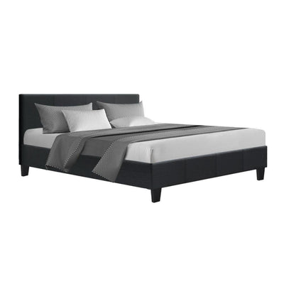 Artiss Neo Bed Frame Fabric - Charcoal Queen - Payday Deals