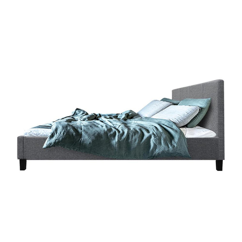 Artiss Neo Bed Frame Fabric - Grey Queen - Payday Deals