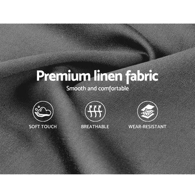 Artiss Pier Bed Frame Fabric - Grey Queen - Payday Deals