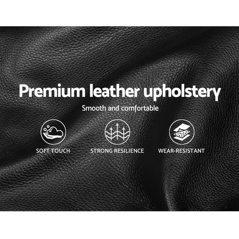 Artiss Tiyo Bed Frame PU Leather Gas Lift Storage - Black Queen - Payday Deals