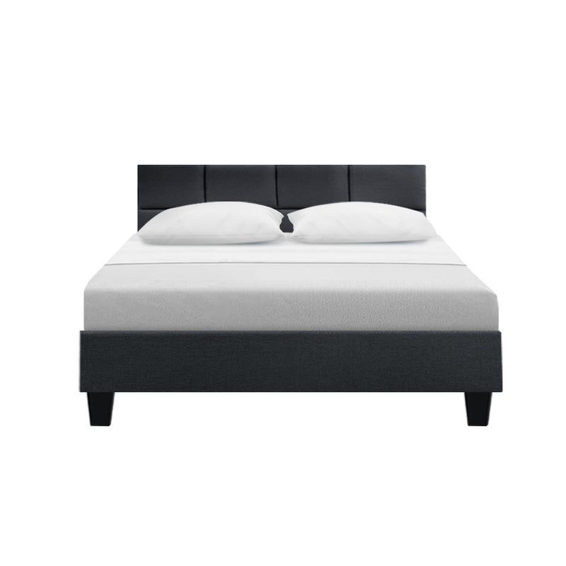 Artiss Tino Bed Frame Double Size Charcoal Fabric - Payday Deals