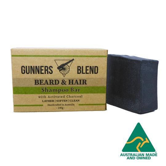 Gunners Blend Hand Crafted Beard & Hair Shampoo Bar 140gm with Activated Charcoal