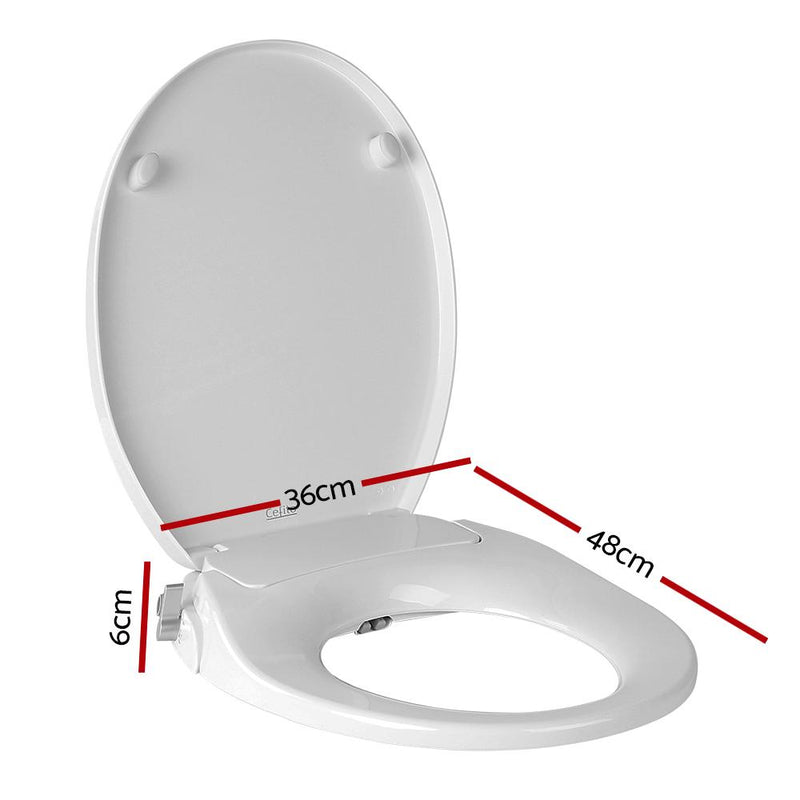 Non Electric Bidet Toilet Seat Bathroom  - White - Payday Deals