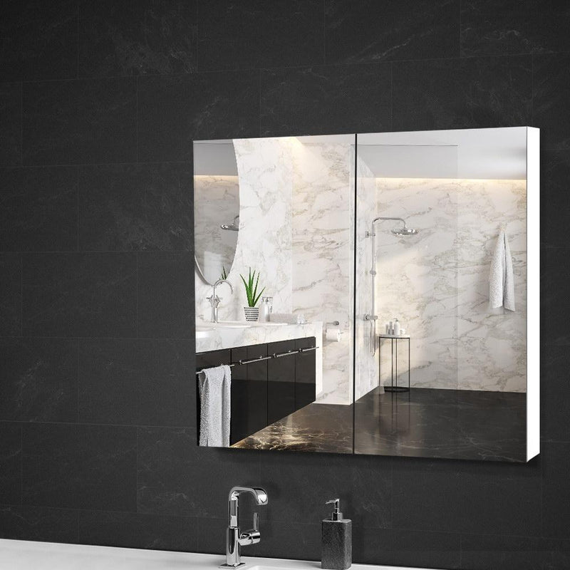Cefito Bathroom Vanity Mirror with Storage Cabinet - White - Payday Deals
