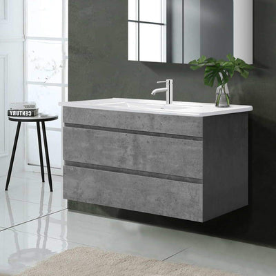 Cefito 900mm Bathroom Vanity Cabinet Basin Unit Sink Storage Wall Mounted Cement - Payday Deals